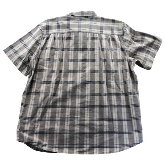 NWT Carhartt Mens Work Shirt XL Plaid Short Sleeve Button-Up Outdoors Gray - Picture 2 of 16